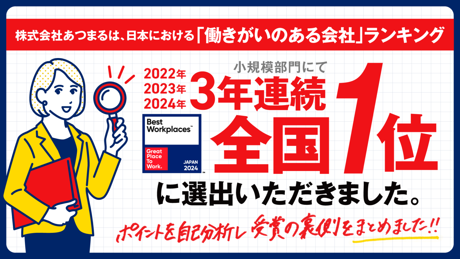 働きがいのある会社<br>3年連続全国1位の取り組み資料