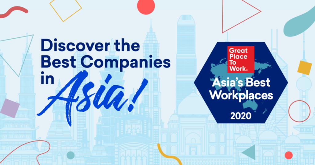 2020年版「アジア地域における働きがいのある会社」に選出されました